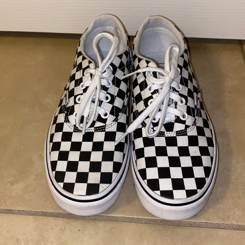 Authentic Custom Checker board vans
